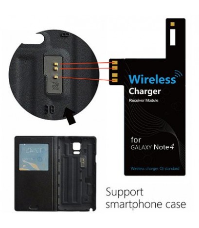 Mini Qi Certified Practical Wireless Charger Receiver for N9100