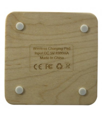 Q9W Portable Qi Wireless Charger Wireless Transmitter Pad with Wood Material Design for Mobile Phone Tablet