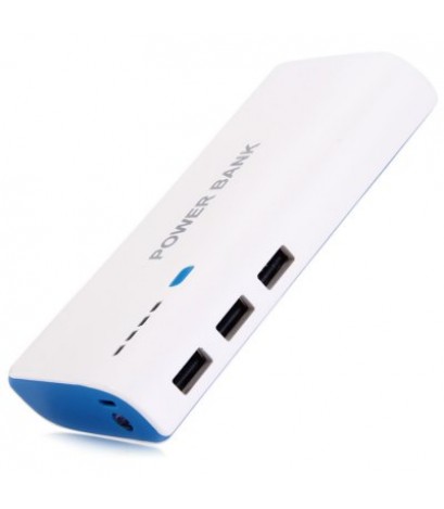 20000mAh Smart Portable Power Bank 2 USB Output Interface LED Indication Light LED Flashlight