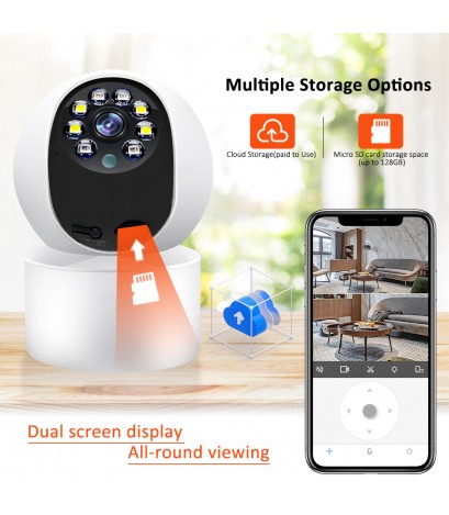 Indoor home WiFi surveillance camera HD night vision remote viewing smart baby monitor