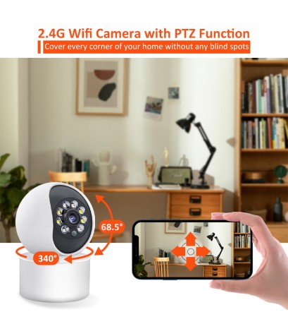 Indoor home WiFi surveillance camera HD night vision remote viewing smart baby monitor