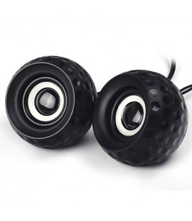 Golf Style  Protable USB 2.0 Speaker for PC / Cellphone / MP3 / DVD 1-Pair  