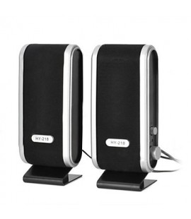 Mini USB Power 8W Speakers - Black + Silver (2 PCS)  