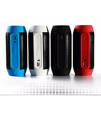 HTH-36 Colorful Red Tube Pattern Rechargeable TF Card Bluetooth Stereophonic Radio Speaker  