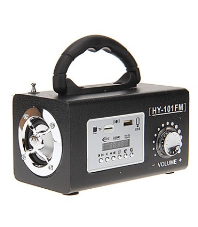 Patent Portable Mini Wooden Speaker Support SD MMC Card with FM Radio (HY-101FM)  