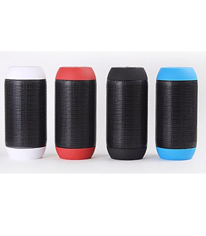 HTH-36 Colorful Red Tube Pattern Rechargeable TF Card Bluetooth Stereophonic Radio Speaker  